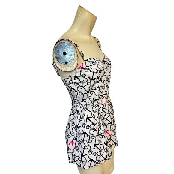 Lilly Pulitzer Gardenia Peplum Tank Top Ahoy There Size 6 - Picture 3 of 6